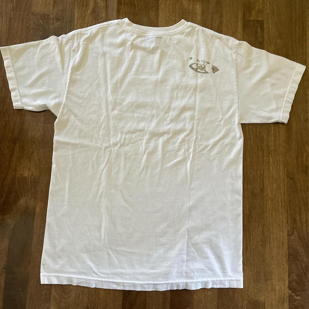 Graphic white k-den layers hang loose T-shirt cotton breathable Lg